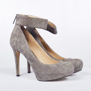 BCBGeneration Suede Ankle Strap Pumps 8.5